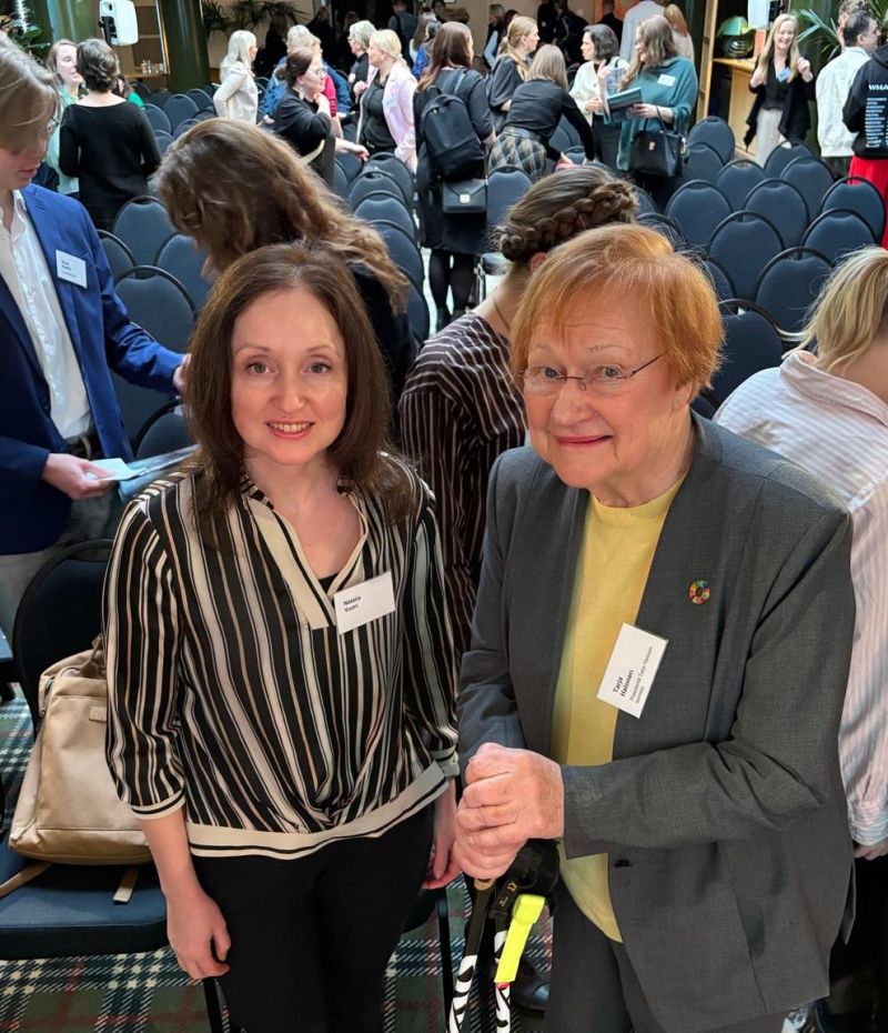 Natalia Vuori with President Tarja Halonen